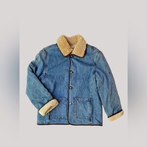 STILL HERE Townes Full Sherpa Heavy Weight Reversible Winter Jean Jacket  Blue S
